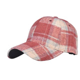 Unisex Checkered Baseball Cap with Adjustable Strap