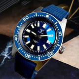 Tandorio 41mm 62MAS Black Gray Dial NH35A Automatic 300M Diving Men's Watch Ceramic Bezel Green Lume Bow Sapphire Glass