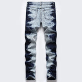 KAKAN Slim Straight Jeans for Men | Dark Blue Stretch Denim