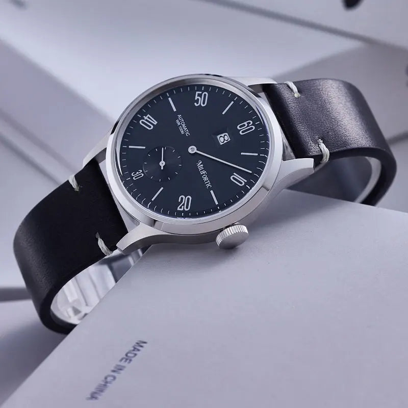 Milifortic 38mm Minimalist Jumping Hour Automatic Watch