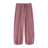 Women's Plaid Drawstring Lantern Pants