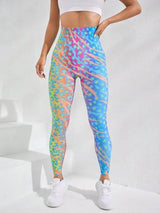 Women's 3D Tie-Dye Seamless Push-Up Leggings