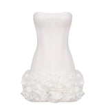 Structured Floral Mini Party Dress