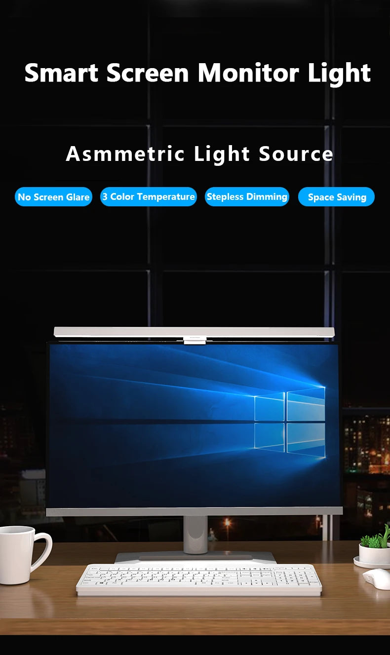 Monitor Light Bar – Stepless Dimming USB Desk Lamp