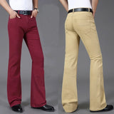 Men's Mid-Rise Flare Jeans | Slim Fit Denim Trousers