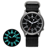 BERNY Titanium Men Quartz Watch AR Coating Sapphire Fashion Wristwatch Luminous VH31 Ultra-thin Wristwatch Waterproof 5ATM Watch