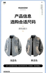 Autumn New Men's Denim Jacket Korean Stylish Luxury Clothing Handsome Casual American Streetwear Couple's Outerwear Denim Coats