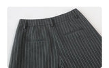 Women's Herringbone Wide-Leg Office Trousers
