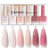 CANNI Nail Gel Polish Set HEMA TPO FREE Jelly Nude Color Rubber Base UV Construction Gel Semi Permanent Soak off UV LED Gel Nail