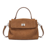 2026 NEW Autumn winter women's Natural Suede leather Crossbody Bag luxury designer Genuine Leather commuting messenger bag