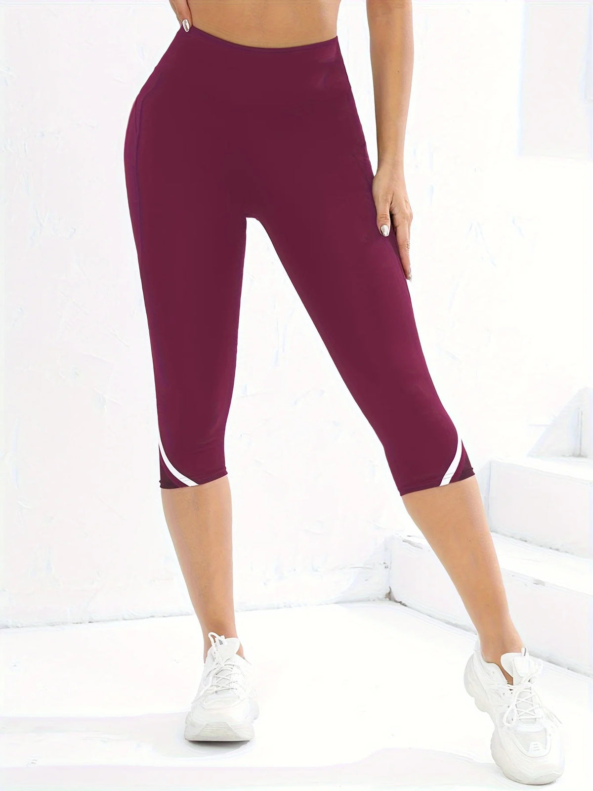 Women's High-Waisted Yoga Capri Leggings