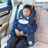 Kids Car Neck Pillow with Seat Belt Safety Sleep Aid Prevent Leaning Head Back Seat Sleeping Comfort During Long Distance Trave