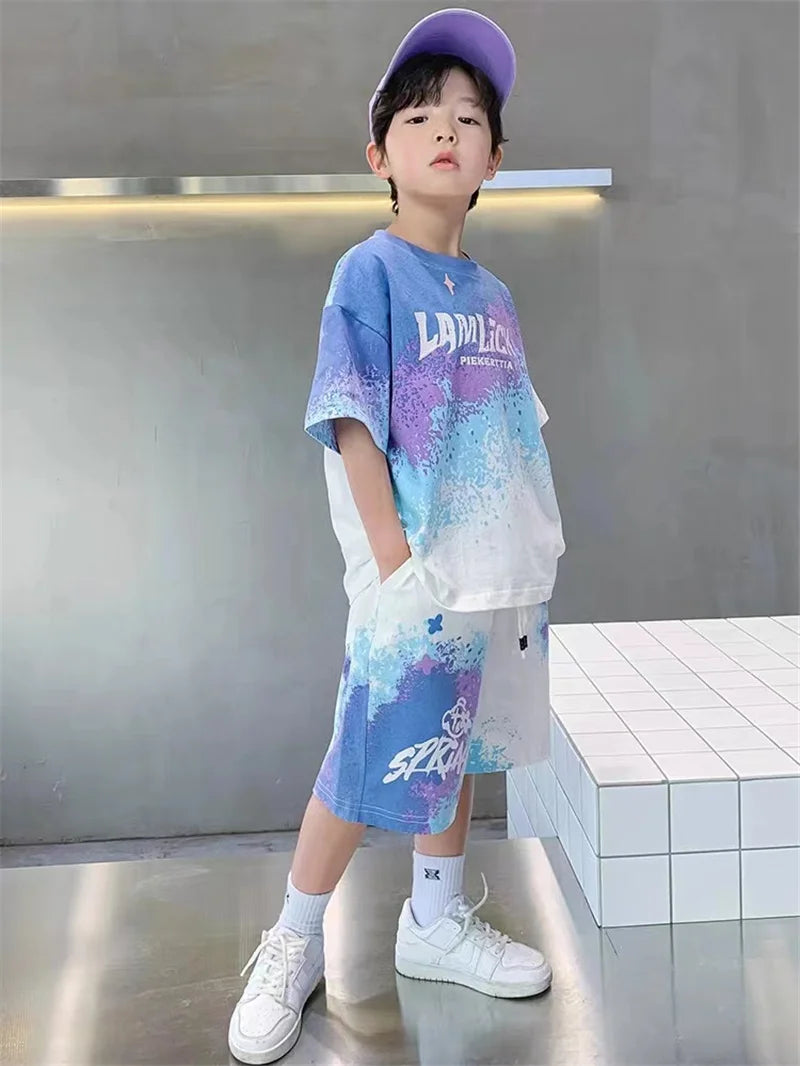 Teen Summer Gradient Tee & Shorts Set