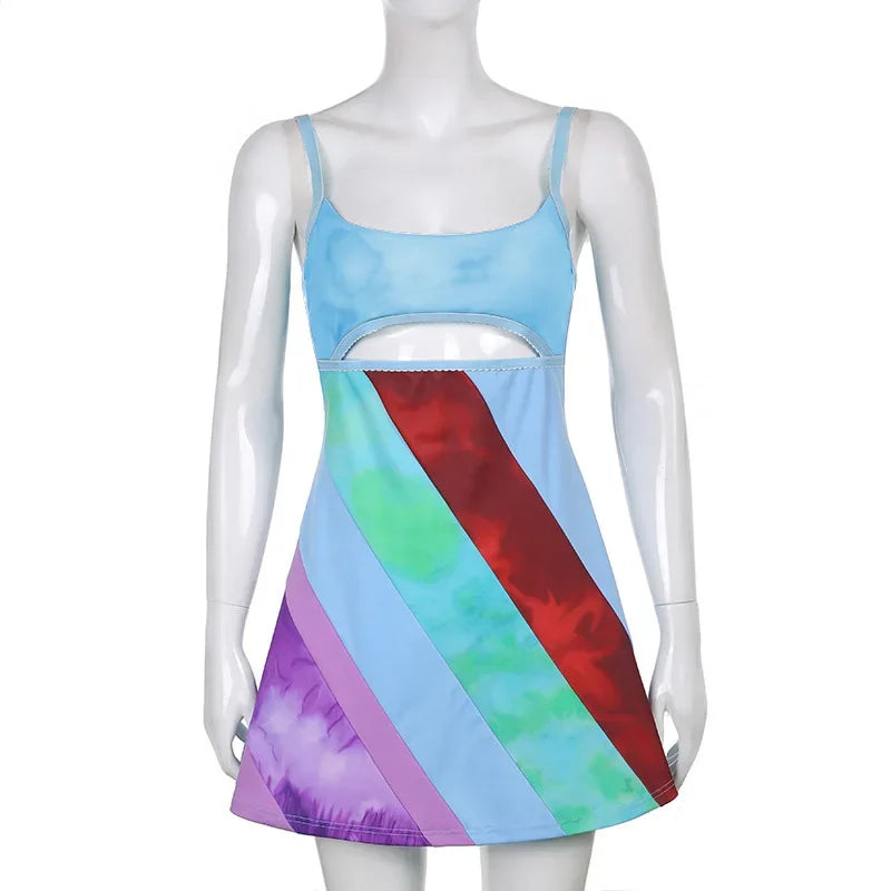 Retro Bandana Print Mini Dress
