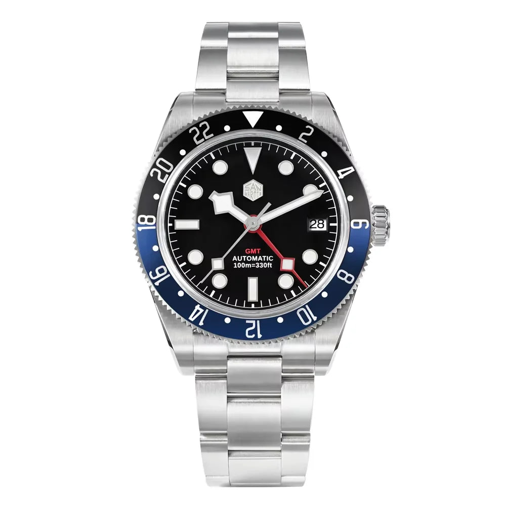 San Martin 39mm NH34 GMT Automatic Watch SN0109
