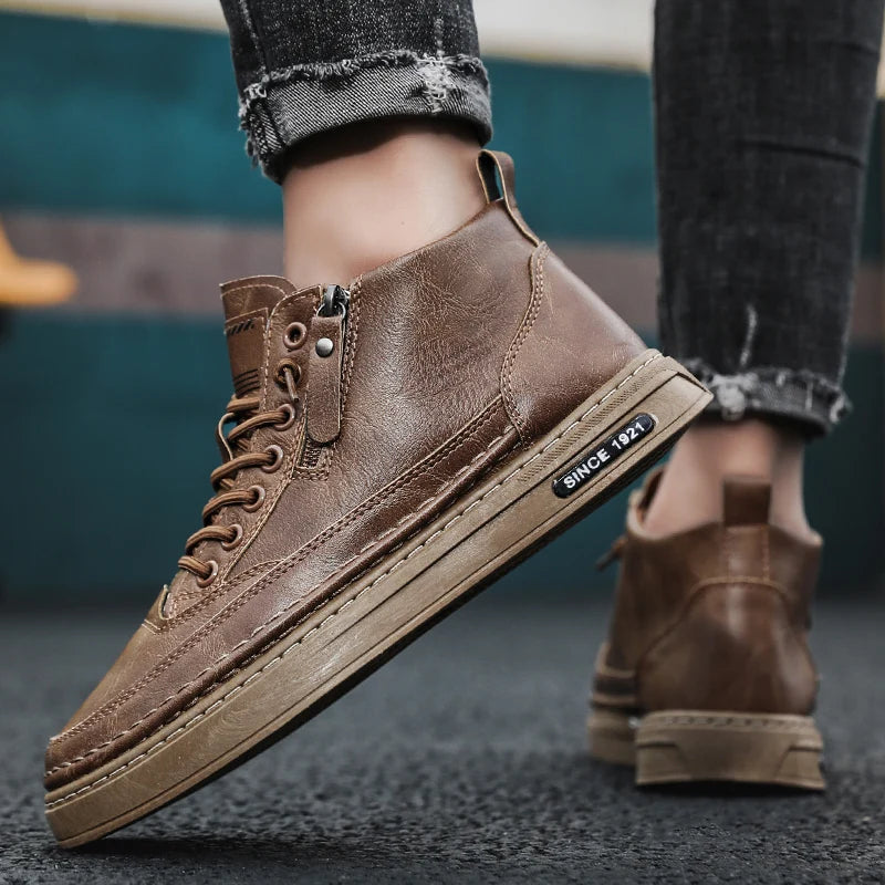 Men's USA-Made Warm Leather Work & Leisure Boots