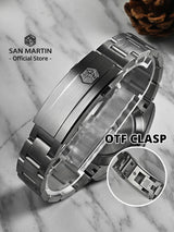 San Martin Upgraded 38.3mm BB GMT Hangzhou 6460 Men Automatic Mechanical Watches Sport Sapphire Luminous Waterproof 100m SN0054