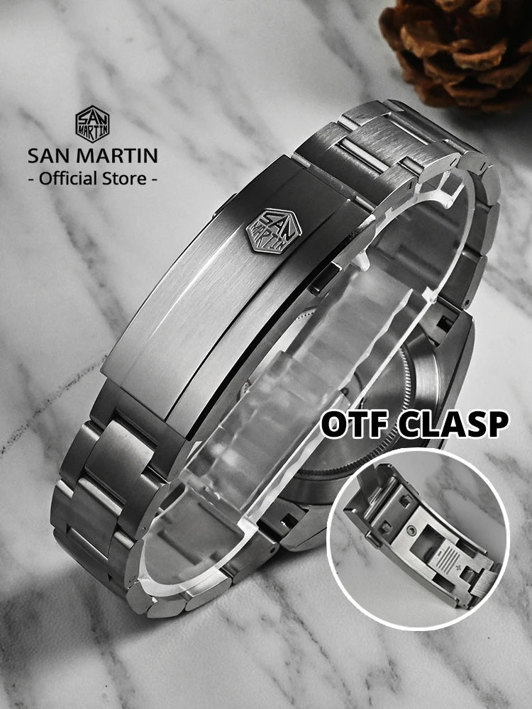 San Martin Upgraded 38.3mm BB GMT Hangzhou 6460 Men Automatic Mechanical Watches Sport Sapphire Luminous Waterproof 100m SN0054