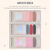 Flower Knows Swan Ballet Series Six-Color Makeup Palette Delicate Matte Glow Shimmer
