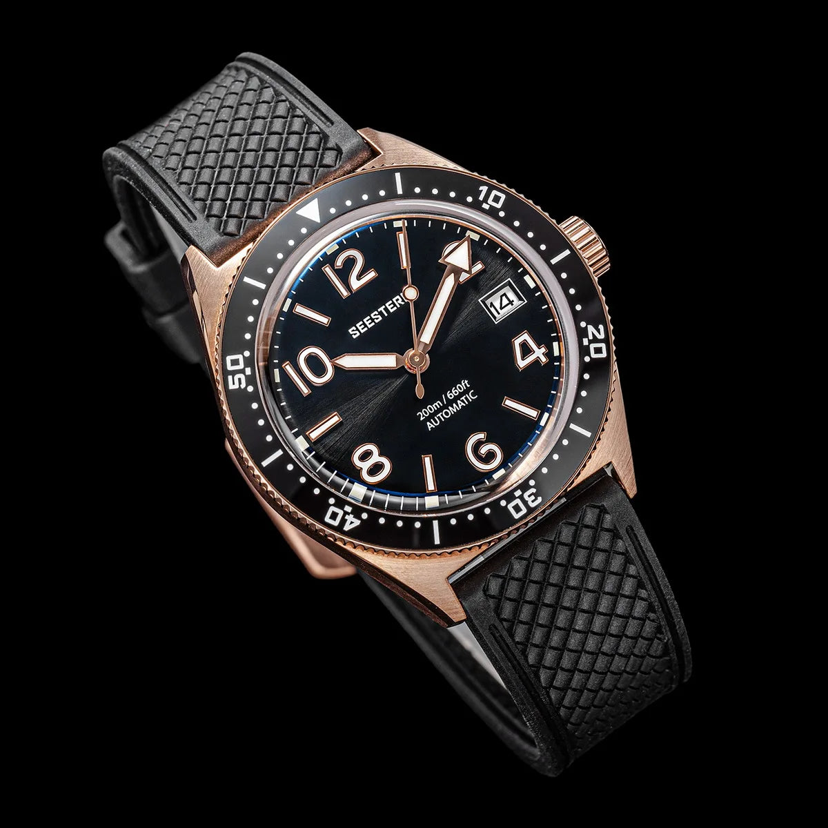SEESTERN Diver Mens Watch Automatic Japan NH35A Movement 200M Waterproof Mechanical Wristwatches Luminous Domed Crystal S434 new
