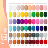 MXSI 60-Color Gel Nail Polish Kit – Glitter UV Set