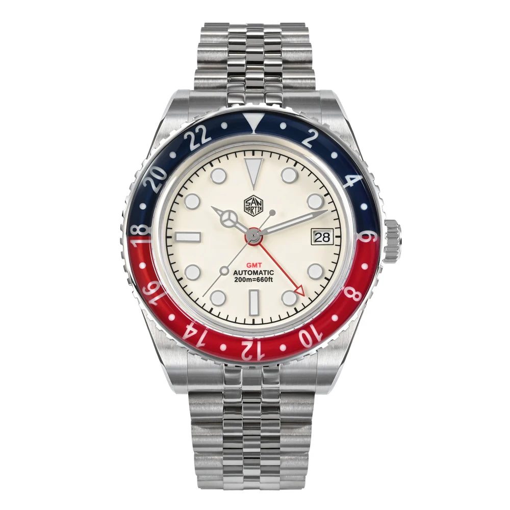 San Martin 40mm SN0005 GMT Automatic Watch | NH34