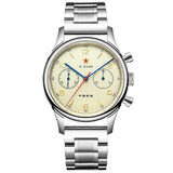 RED STAR 38mm Men's 1963 Chronograph Mechanical Watch Pilot with Seagull Movement ST1901 Air Force Aviation Sapphire Goose 40mm