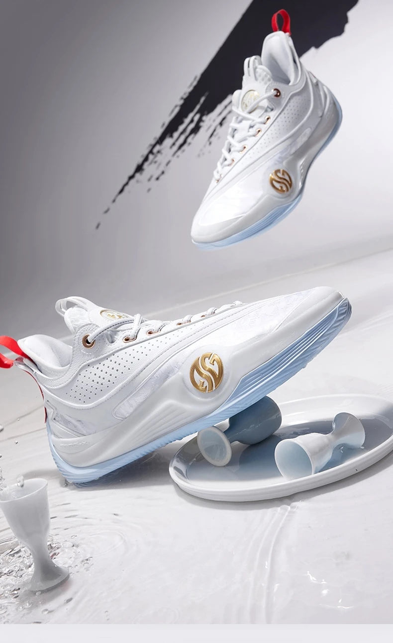 361 Degrees ZEN VI PRM Men's Basketball Sports Shoes Middle-Top Combat Wear-Resistant Non-Slip Support Sneakers Male 672431102