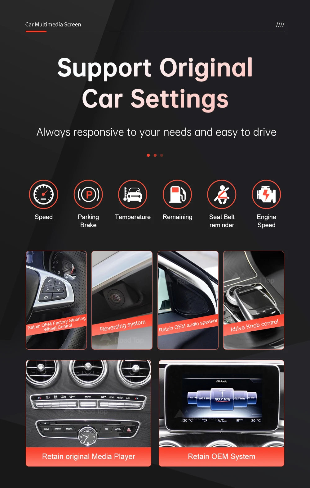 Mercedes-Benz NTG5.0 Wireless CarPlay & Android Auto Screen