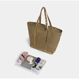 Women's Sequin Canvas Tote Bag
