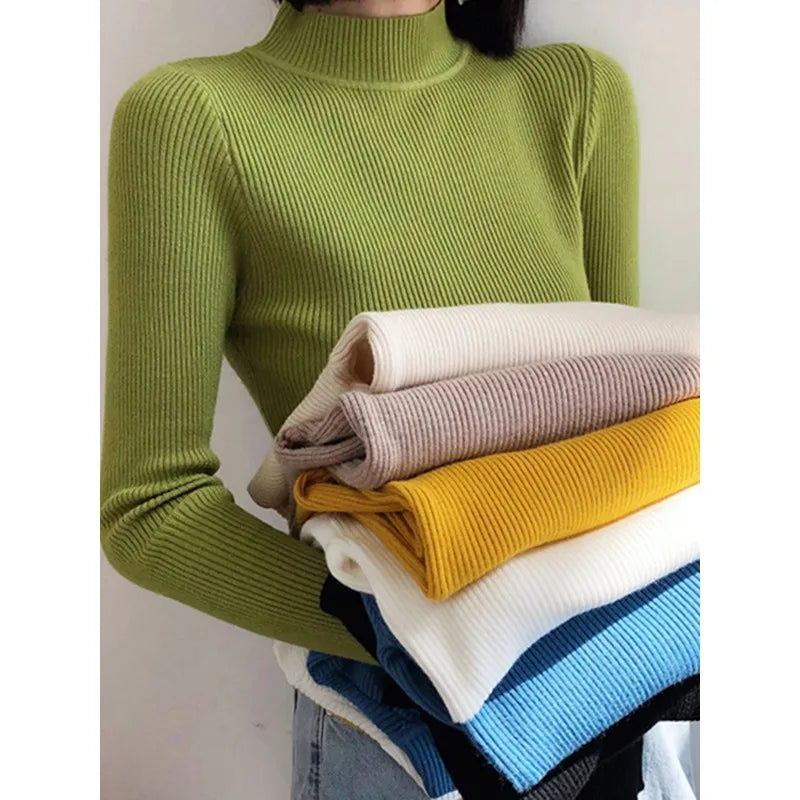 Women's Mock Neck Knit Sweater