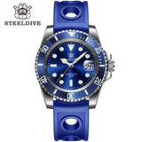 STEELDIVE SD1953 41MM Classic Water Ghost Calendar Magnifier NH35 Mechanical Movement BGW9 Super Luminous 30Bar Waterproof Watch