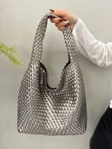 Shoulder bag Woven Bag for Women Europe and the United States popular PU leather soft fabric women underarm bag