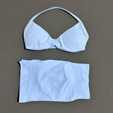 2 Pieces HISTELLO Sports Set Seamless Strappy Yoga Bra High Waist Scrunch Shorts Breathable Elastic Gym Workout Fitness Clothes