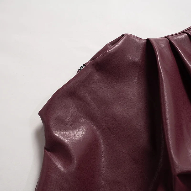 Y2K Vintage PU Leather Tank Top