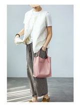 Women Genuine Leather Tote Luxury Light Weight And Comfortable To Use Handbag Colorful Soft Shopping Bags