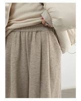 Women's High-Waisted Pleated Wide-Leg Trousers