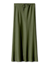 Women's Satin Maxi Skirt – Elegant Ankle-Length