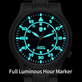 BERNY Titanium Men Quartz Watch AR Coating Sapphire Fashion Wristwatch Luminous VH31 Ultra-thin Wristwatch Waterproof 5ATM Watch