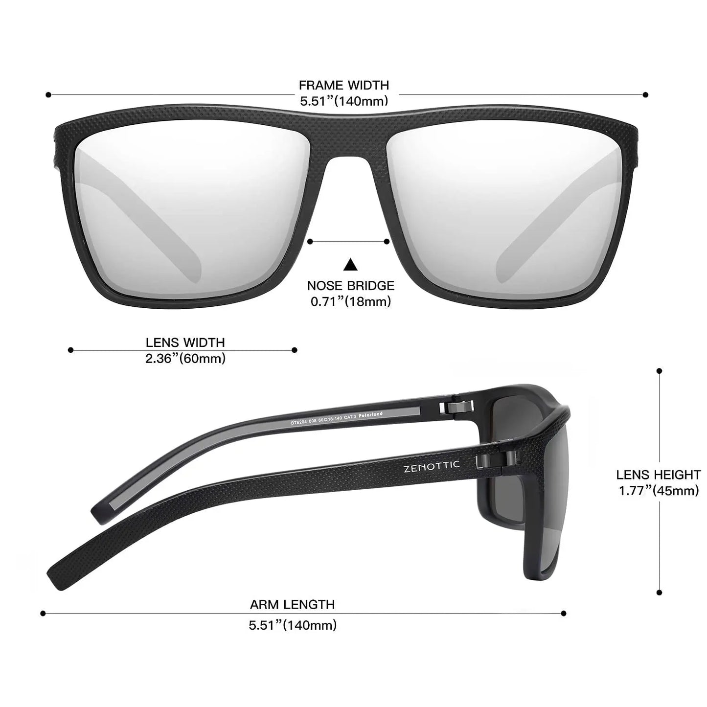 Zenottic Men's Polarized Sunglasses – UV400 TR90 Frame