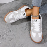 2026 Fashion Leather Women's Casual Sneakers Breathable Woman Vulcanize Sport Walking Running Platform Flats Shoes 644