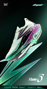 361 Degrees Flame 5 Men's Running Shoes Carbon Plate Breathable Stable Rebound Grippy Durable Marathon Male Sneakers 672612213