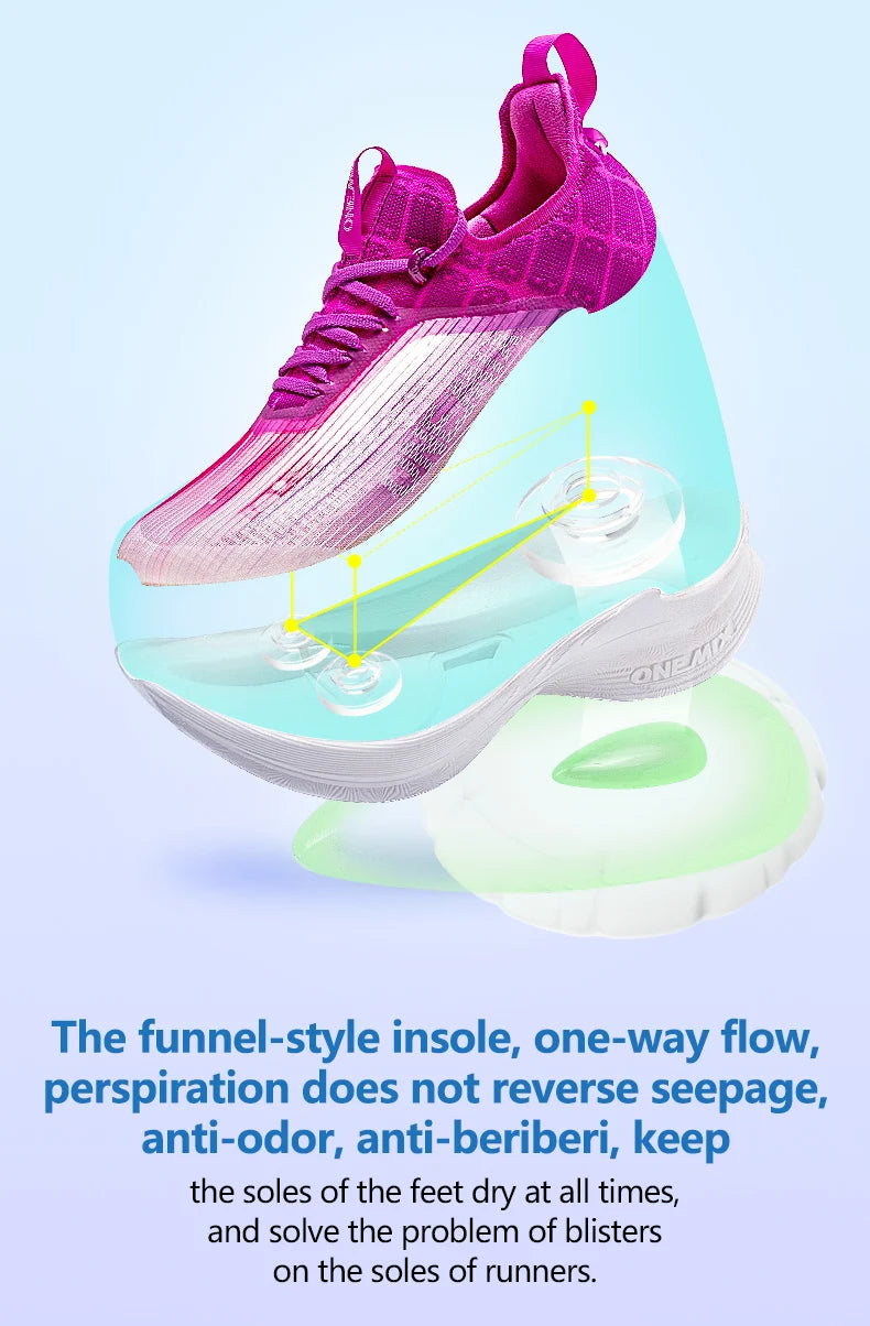ONEMIX Carbon Plate Marathon Running Racing Shoes Professional Stable Support Shock-relief Ultra-light Rebound Sneakers