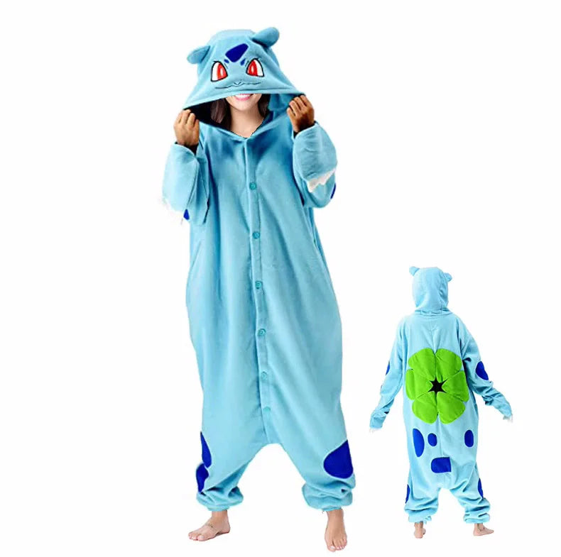 Pokemon Cosplay Costume Men Women Kigurumis Anime Onesie Hallween Carnival Party Outfit Gengar Pikachu Funny Jumpsuit