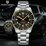PAGANI DESIGN 2026 NEW Top GMT Men Automatic Mechanical Watches Pearl DG5833 Waterproof Luminous Sapphire Glass reloj hombre