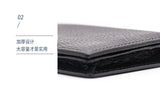 Dropshipping Custom Name Genuine Leather Men Women Business Card Holder Bifold Credit Card Case With ID Window