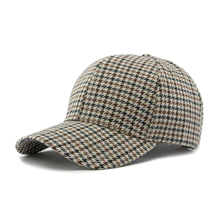 Unisex Plaid Baseball Cap with Adjustable Fit