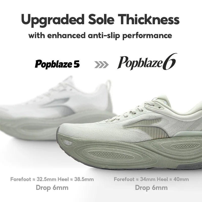 361 Degrees PopBlaze 6.0 Men Running Shoes Stable Lightweight Durable Soft Comfortable Shock Absorption Male Sneakers 672622201