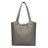Genuine Brand Soft Leather Shoulder Bag For Women Casual Tote Bag Female Solid Color Purse Simple Design Handbag Commuting Sac