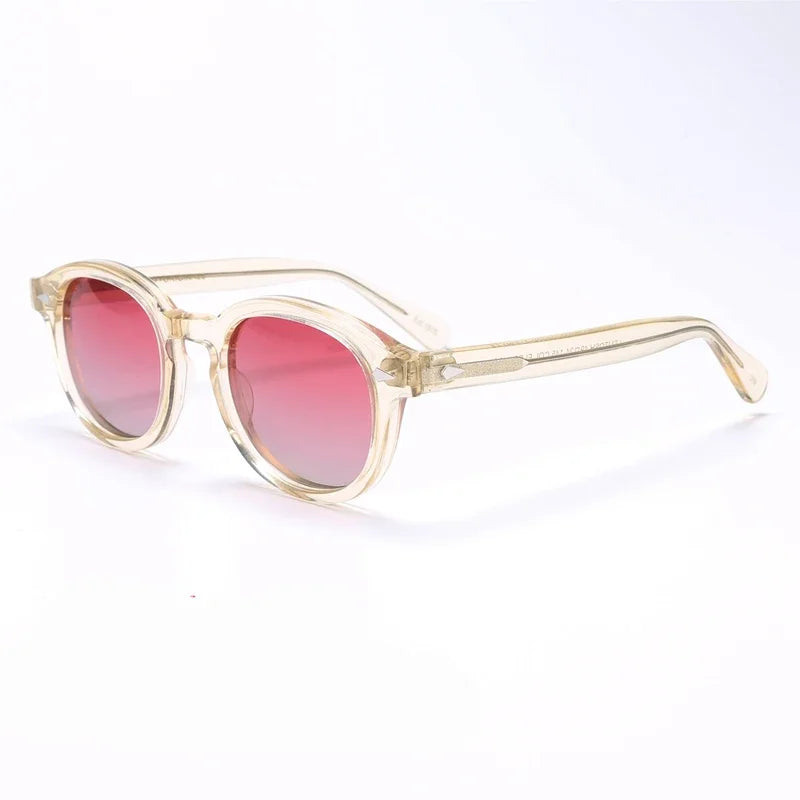 Johnny Depp Polarized Sunglasses Men Women Luxury Brand Sun Glasses Vintage Acetate Frame Driver Shade